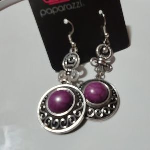 Purple Accent Dangle Earings
